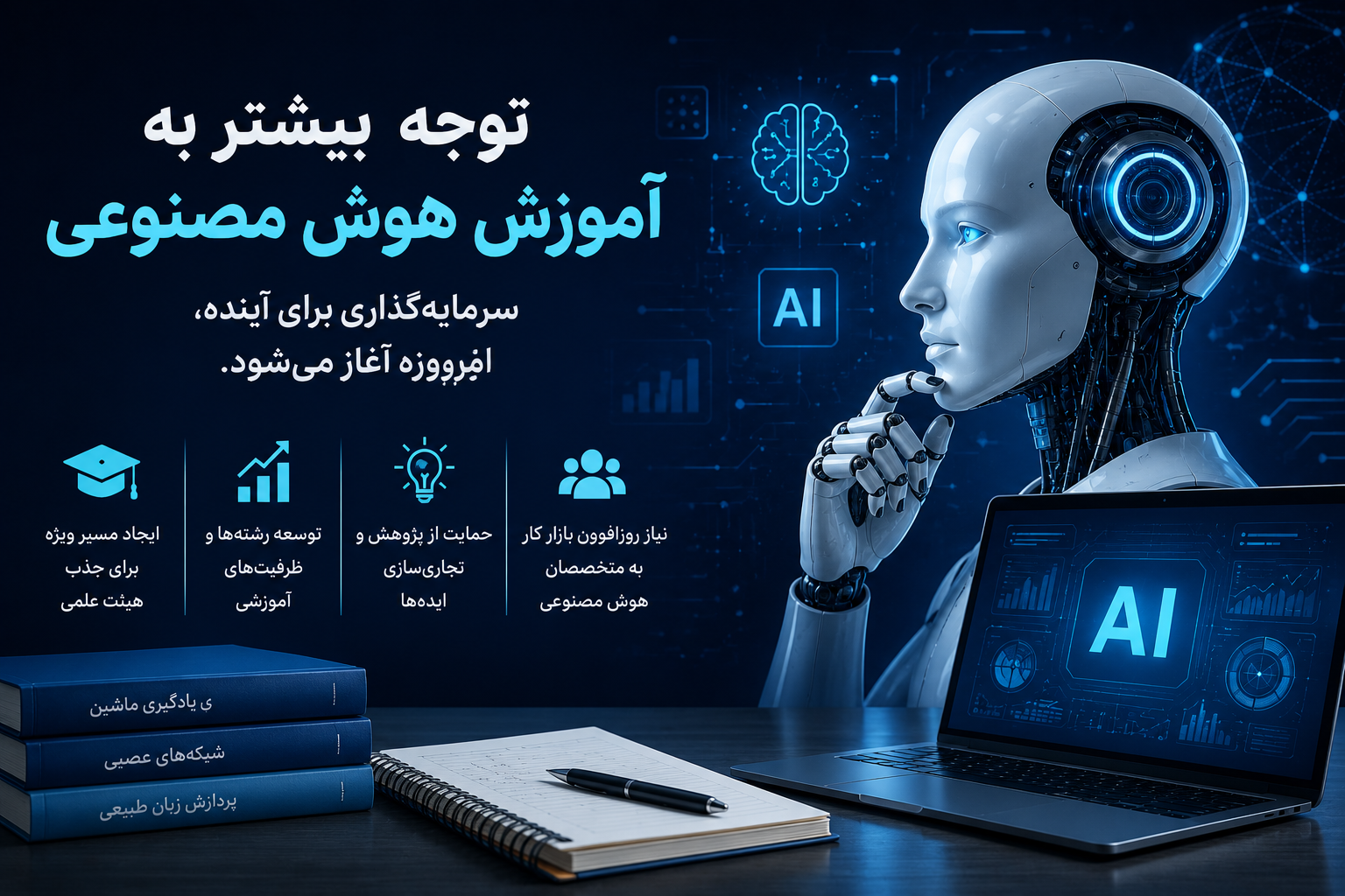 توسعه آموزش و جذب هیئت علمی در حوزه هوش مصنوعی