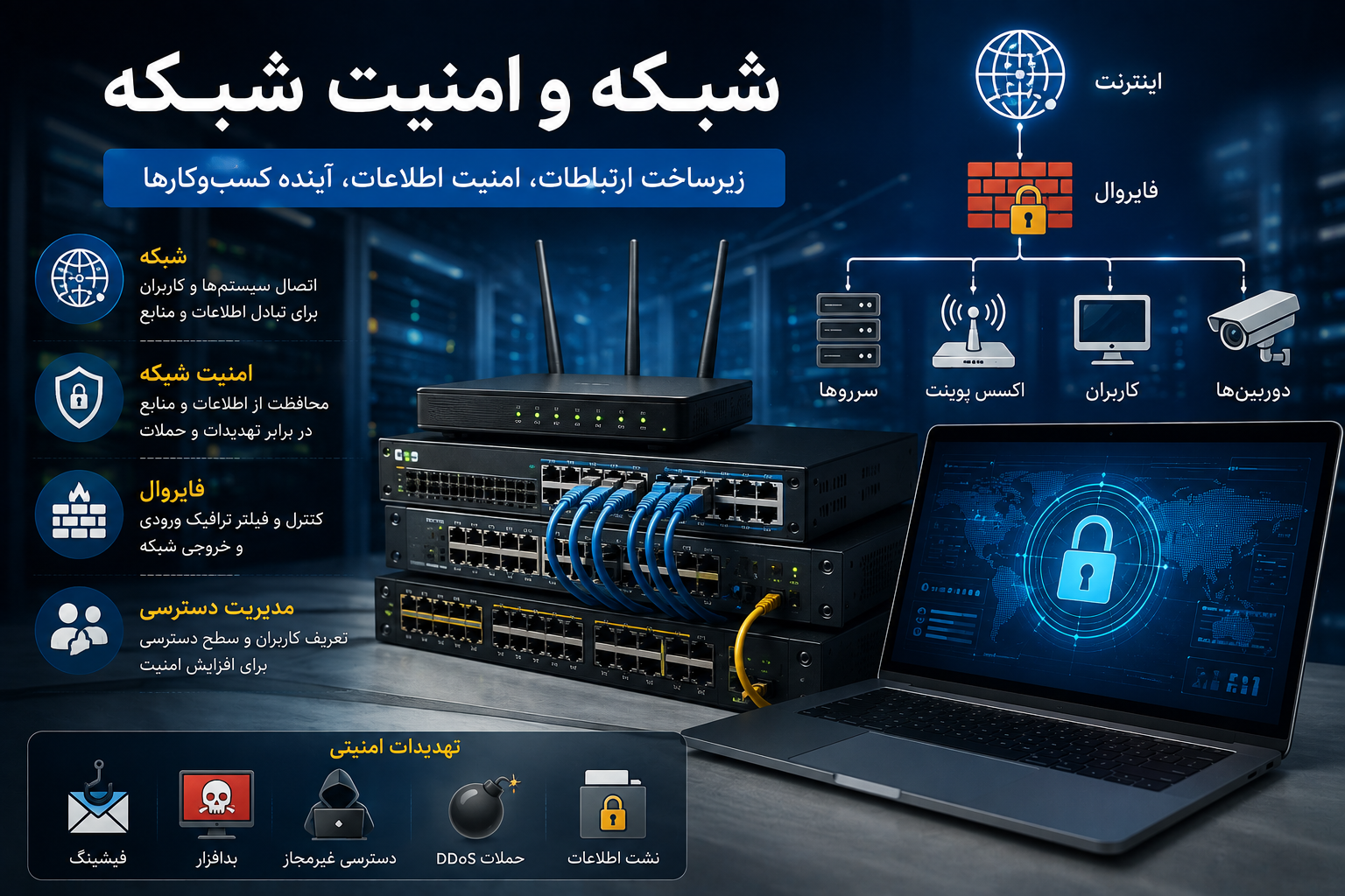 شبکه و امنیت شبکه چیست؟ راهنمای کامل یادگیری شبکه و امنیت